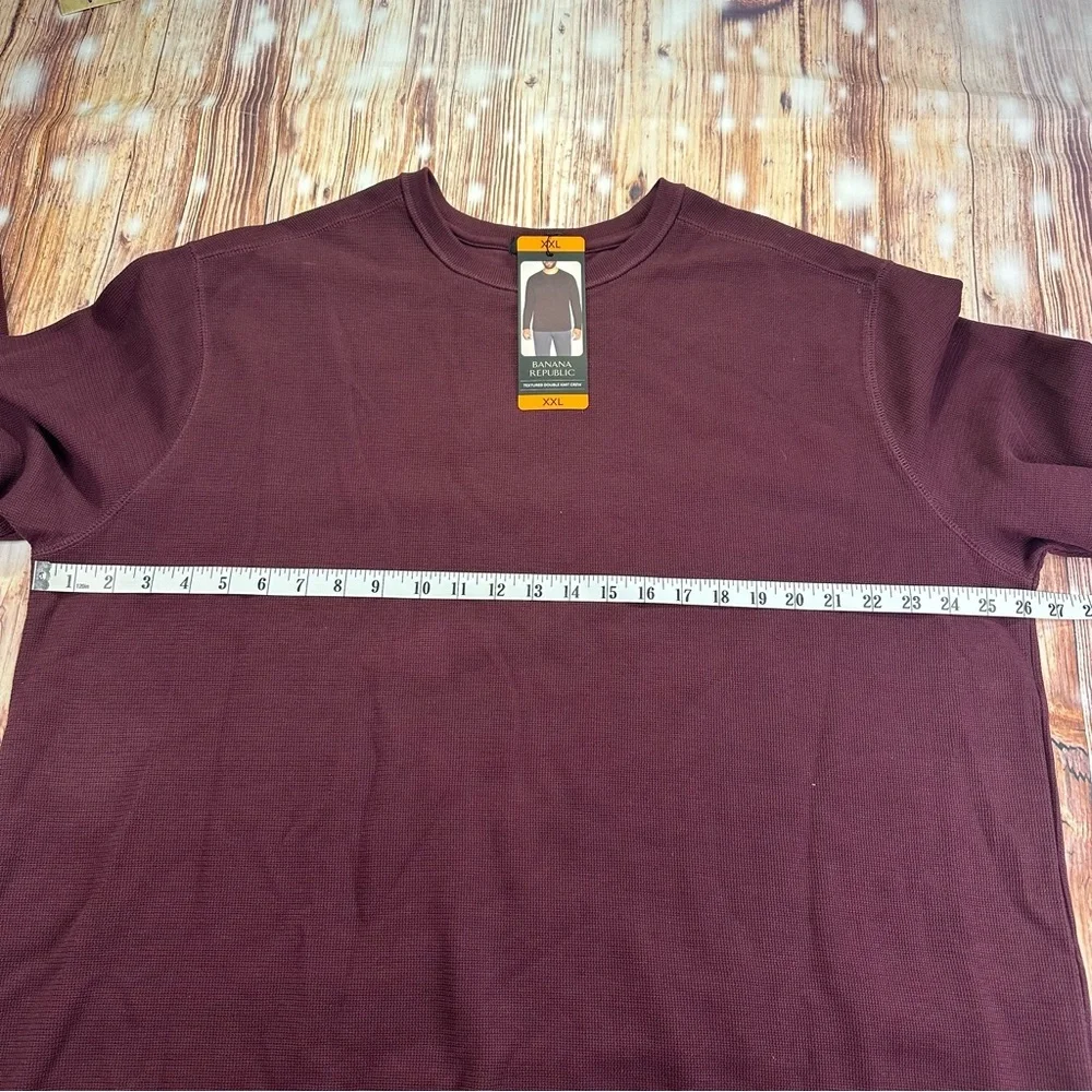 Banana Republic Men’s Textured‎ Double Knit Crew Pullover Long Sleeve Shirt XXL